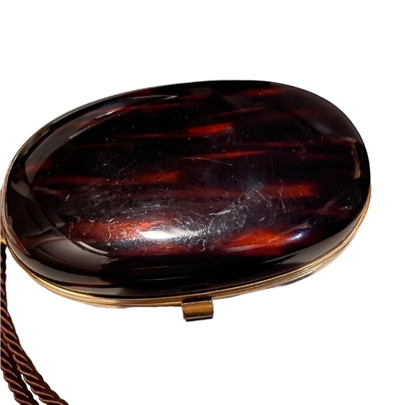 Vintage 1950’s Italian Tortoise Shell Lucite Clutch - Picture 3 of 7